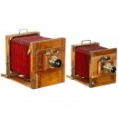 2台外景摄影机13x18cm and 18x24cm,c.1880-90
