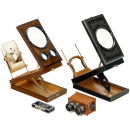 多台立体观影器以及Carte-de-Visite观测器   1900年前后