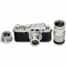配带3支镜头的Leica IIf