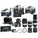 3台配带附件的Nikon F 照相机