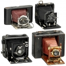 4台平板相机, Kodak, Zulauf, Welta 和 Goldmann