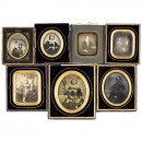 6张达盖尔式摄影法(Daguerreotype)相片, 安布罗摄影法(Ambrotype)照片及其他    自1854年起
