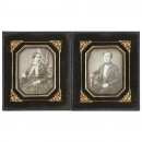 2 Nice Portrait Daguerreotypes   1849和1850年