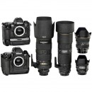 尼康Nikon F5, F100和4个镜头