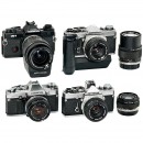4台Olympus-OM相机和镜头