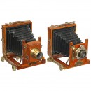 2台英国小型旅行相机, 约1900-10年