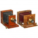 2台可折叠相机, 约1890–1900年