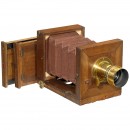 法国湿板相机带Petzval型镜头,Soupault制造, 1865–70年