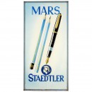 Staedtler Mars书写用具的玻璃质广告牌