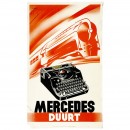 打字机海报Mercedes   1937年