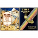 2张Zeiss 眼镜片的广告贴画