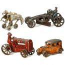 3辆铸造铁制玩具车