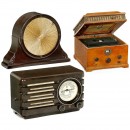 2台收音机以及1个扬声器, 约1930年