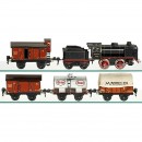 蒸汽机车及4辆拖车模型 Märklin, 轨距：0