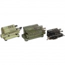 3台计算器（Lipsia，Melitta Mod. VII/16 和Triumphator Mod. CRN 1）