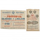 2张俄罗斯广告海报（圣彼得堡和里加），1900年前后