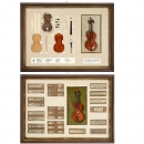 2幅“Stradivari”小提琴构造展示图