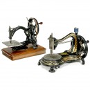 .2台带手摇柄的家用缝纫机 (2 Vintage Sewing Machines)