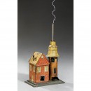 本杰明•富兰克林发明的房屋安装避雷针模型, 巴黎的Charles Chevalier生产, 约1860年