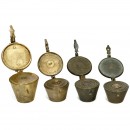 4个锅形嵌套砝码组, 1800年起