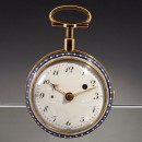 金制搪瓷女式报时打簧表, 约1800年