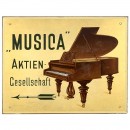 玻璃广告牌Musica Aktien-Gesellschaft, 约1920年