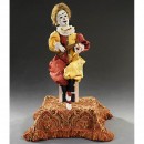 自动音乐玩偶弹奏曼陀林琴的小丑, Lambert制造, 约1900年