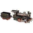 Bing生产的单缸蒸汽火车头模型, 轨距II型, 约1905年