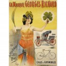 早期汽车广告宣传画Georges Richard  约1895年