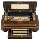 ‘Bremond’小提琴音乐盒带可替换滚筒 约1865年