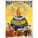 早期法国Gaulois轮胎广告海报, 约1905年