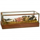 按原物大小制作的蜡像自动玩偶“埃及艳后之死“, 约1885年
