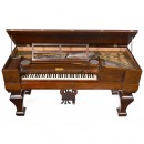 American Grand Piano with Organ, c. 1860
