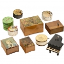 9 Manivelle Musical Boxes, 1880 onwards