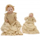 2 Bisque Baby Dolls, c. 1920–30