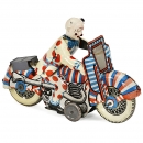 Mettoy Clown on Motorcycle, c. 1950