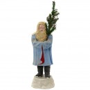 Large Santa Claus Candy Container with Bisque Character Head