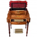 Rare Changeable Mandoline Cythare Musical Writing Desk by Brem