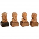 4 Musical Busts with Reuge Movements