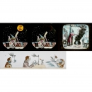 French Magic Lantern Slipping Slide: Astronomer and the Moon, c.