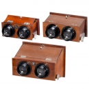3 Ernemann Hand-Held Stereo Viewers (45 x 107, 6 x 13, 10 x 15),