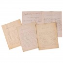 4 Original Kellner Letters, 1853/54