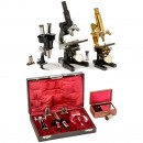 3 Microscopes by Leitz and Zeiss