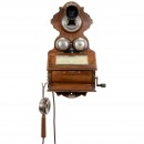German Oak Wall Telephone by F. Schuchhardt, c. 1900
