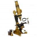 French Brass Microscope with Varley Stage, c. 1880