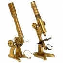 2 Brass Compound Microscopes, c. 1865