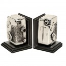 2 Bookends in Form of 8mm Movie Camera, c. 1980