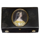 Musical Snuff Box with Miniature Portrait, c. 1850s