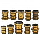 10 Brass Lenses (Various), c. 1880–90