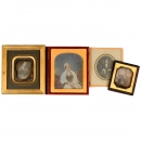 4 Daguerreotypes (Portraits of Ladies), c. 1845–55
